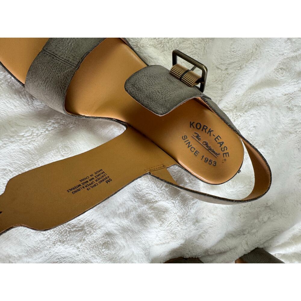 Kork-Ease San Carlos Leather Heeled Sandals Taupe Chunky Heel Boho Comfort - Picture 9 of 9